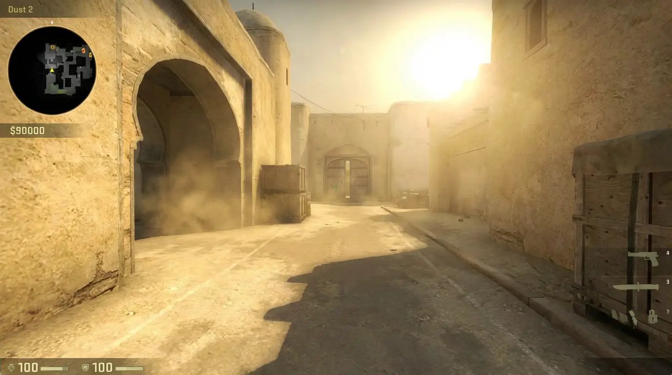 A silenced USP-S pistol on a crate