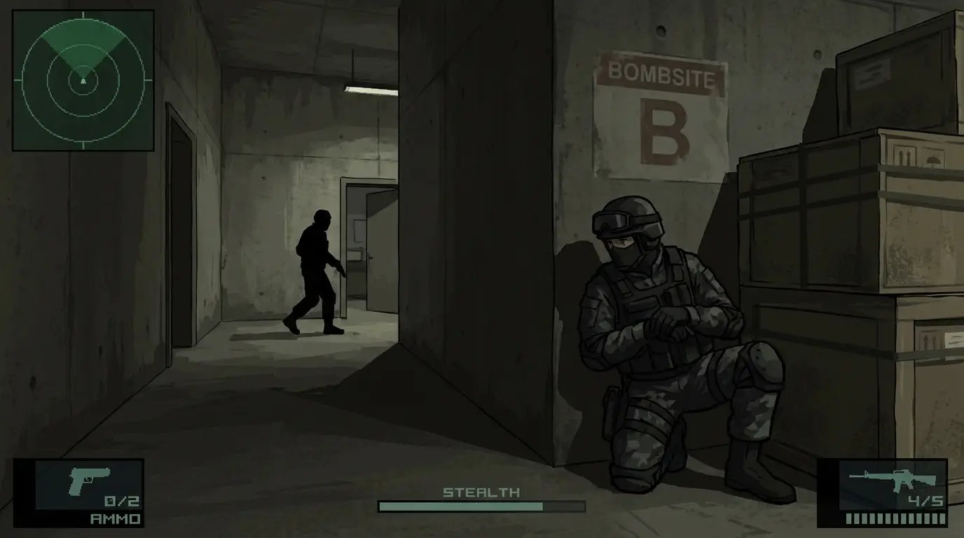 A Chicken on Inferno with a tiny tactical helmet